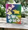Wishing You All the Best Greeting Card with Butterflies and Rainbow Metallic Colors, Best Wishes Card