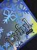 Joyful Wishes Silver background with snowflakes card