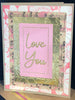Love You Pink and Gold Embossed Greeting Card for your One and Only on a Special Occasion or Just Because