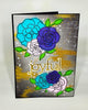 Be Joyful Handmade Greeting Card or Decor, Motivational Bright Colored Floral for Sending to a Loved One or Wall Art