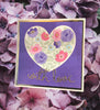 Loving Greeting Card, Purple Flower Card, With Love Purple Floral Card 6x6