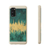 Green & Gold Abstract Biodegradable Phone Case