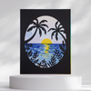 Blank Greeting Card with a Beach Sunset, Card for Traveler, Jetsetter, Beach Vacation