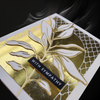With Sympathy White On Gold Leaves Card