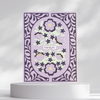 Miss You Card in Purple on Lilac, Loving Card, for Friends Family, and Loved Ones