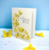 Wishing You All the Best-Butterflies-Yellow on White
