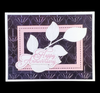 Happy Anniversary Card with White, Pink and Purple Leaf Decal for your Spouse, Parents and Loved Ones