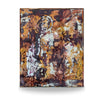Abstract Foiled Handmade Painting in Maroon and Orange Wall Art