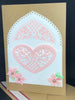 Blank Pink Filigree Heart with envelope card