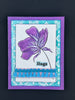 Hugs Purple Flower Card
