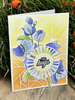 Send a Long Distance Hug, Big Hugs Floral Greeting Card with Geometric Pattern