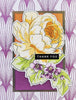 Floral Purple and Orange Thank you Card
