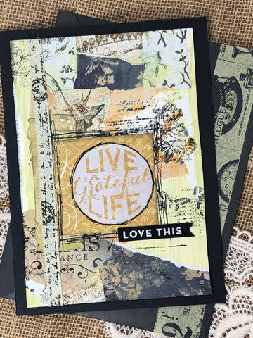 Live A Grateful Life Handmade Card