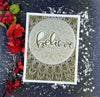 Laser Cut Handmade Christmas Card - Fancy Card - Special Christmas Gift - Believe Holiday Spirit