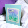Love Greeting Card with Glitter Watercolor and Florals for Friends, Family and Loved Ones