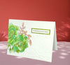 Minimalist Embossed Congratulations Floral Greeting Card in Green, Lilac and White with Sparklers for All Occasions