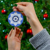 Snowflake Star Ceramic Ornament