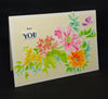I Love You Colorful Floral Greeting Card for All Occasions, 5x7