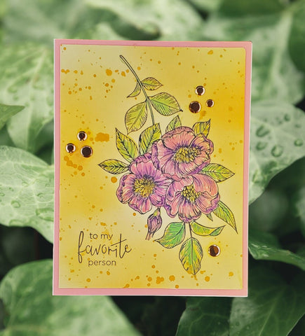 Best Friend Greeting Card, To My Favorite Person, Friendship Card - Floral Letterpress
