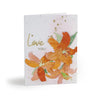 Love You Greeting Card with Florals of Lilly's in Orange with Gold Accents (8, 16, and 24 pcs)