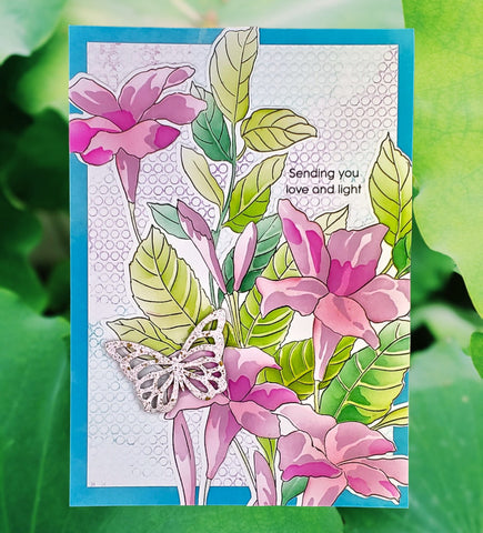 Loving Floral Greeting Card for Family and Loved Ones, Condolence Card, Sending You Love and Light-5x7
