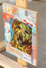The Dog, Golden Retriever, Abstract Mixed Media Painting, Man's Best Friend