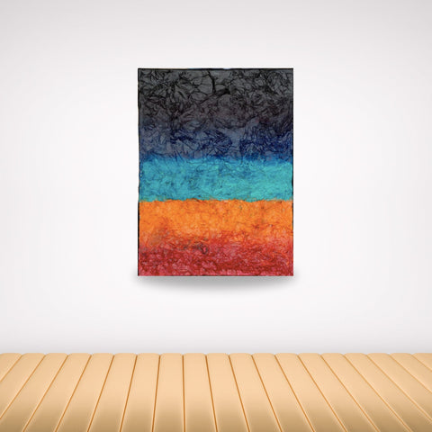 Upside Down Rainbow Abstract Painting for Home or Office