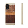 Bronzed Abstract Print Biodegradable Phone Case