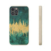 Green & Gold Abstract Biodegradable Phone Case